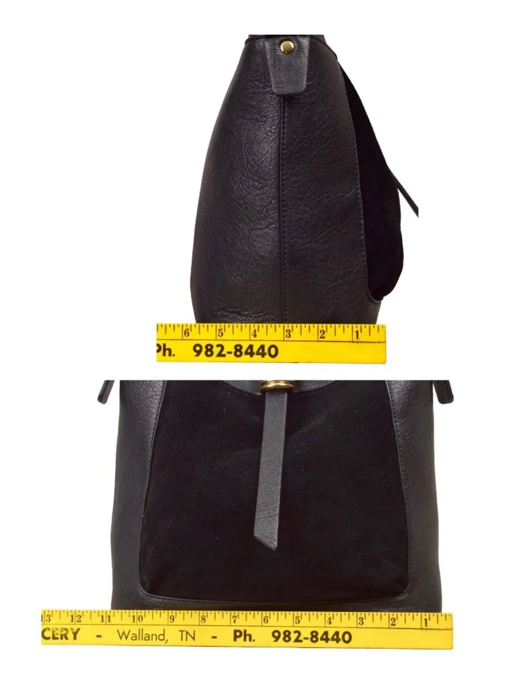 Moda Luxe Natasha Hobo Vegan Leather Black